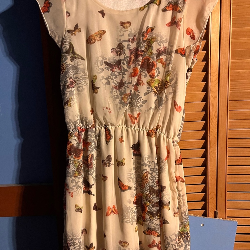 Butterfly Print Kids Dress